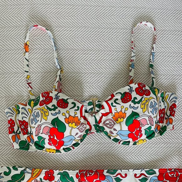 Tory Burch floral print underwire bikini top and brief bikini bottom - Picture 6 of 9